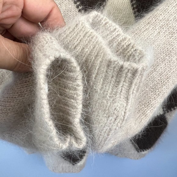 Vintage‎ Rafaella Angora Wool Blend Diamond Argyle Sweater Made in Hong K… - Picture 6 of 7